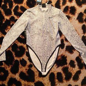 Nike snakeprint bodysuit